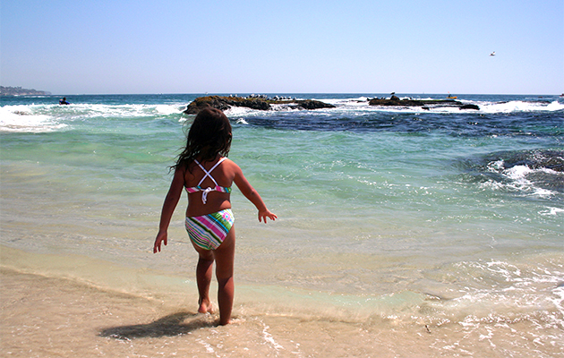 Kids running on Costa del Sol beach